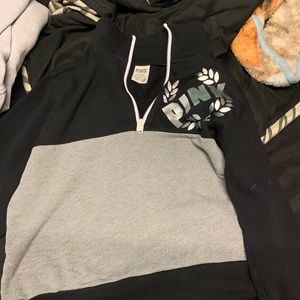 VS Pink 3/4 zip crew neck